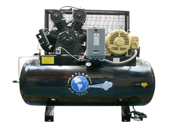 Atlas® Air Force AF10 Plus 10Hp Two Stage Three Phase 120G 10HP Air Compressor w/Mag Starter - ATAF10P-3PH