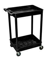 Luxor 2-Shelf Plastic Utility Cart